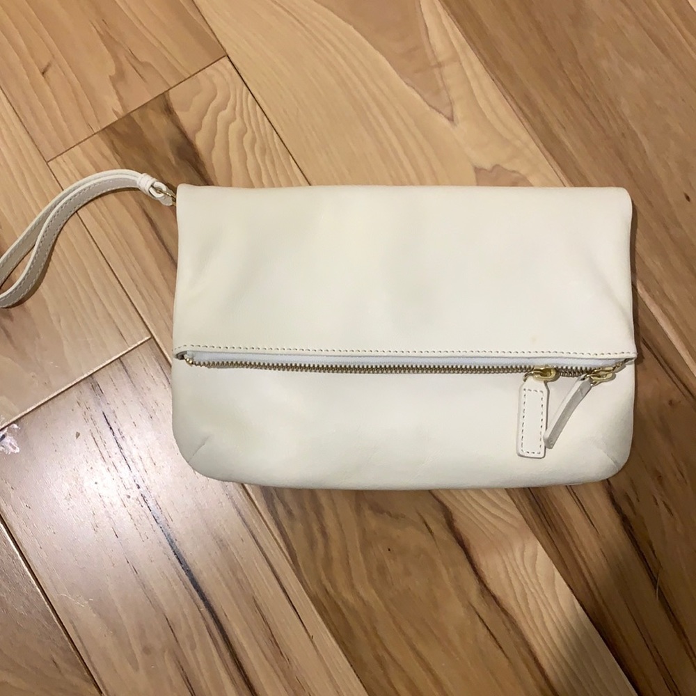 Talbots clutch w wristlet. Beautiful. Never used. Tag still inside. Creme color